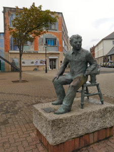 A Statue of Dylan Thomas in Swansea