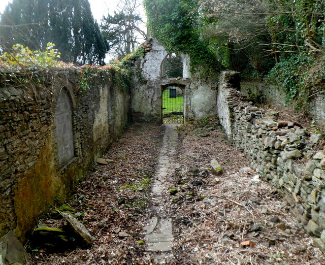 The ruins of the old church in Baglan